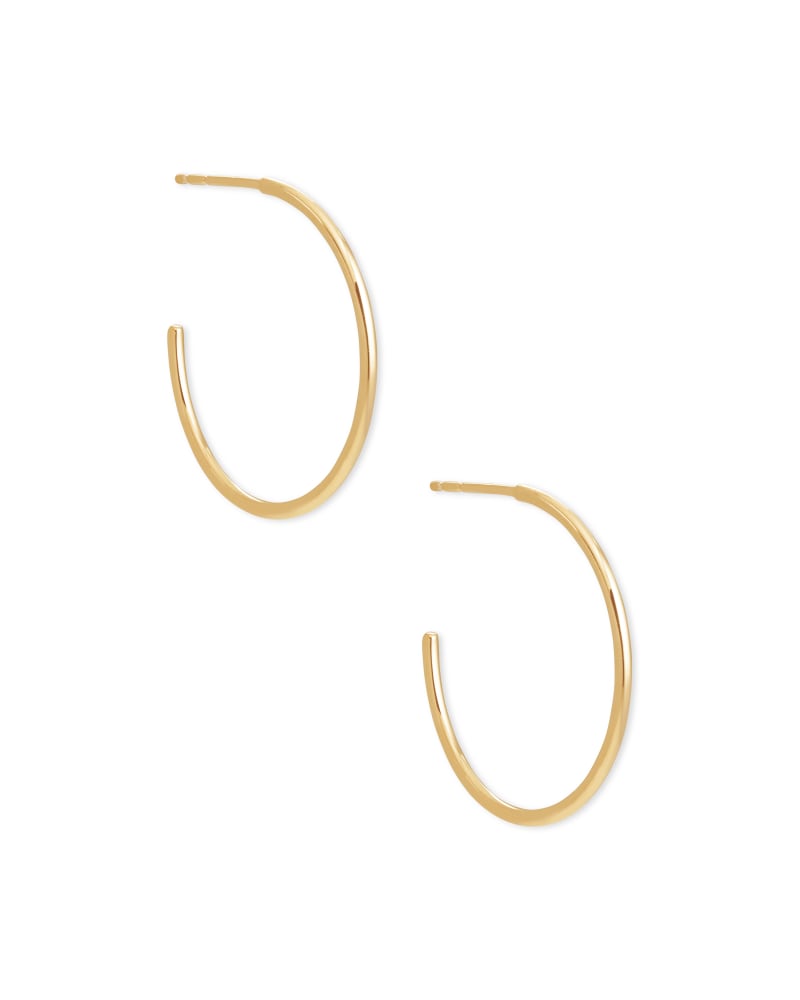 Keeley Small Hoop Earrings in 18k Gold Vermeil image number 0